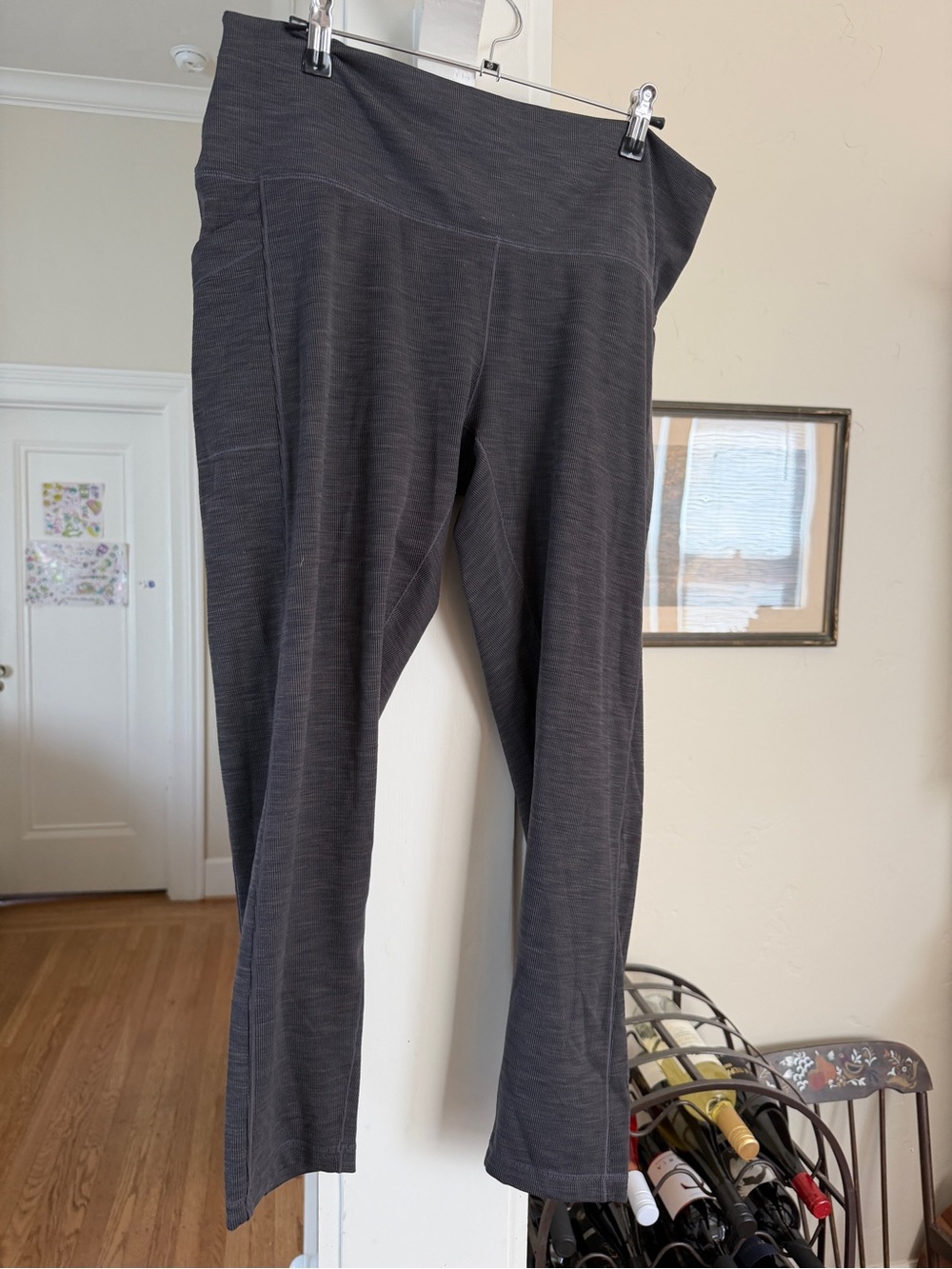 Prana Ribbed Performance Top in Charcoal Gray